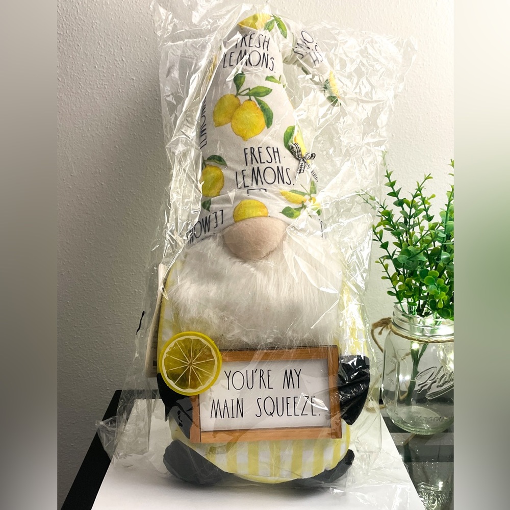 Rae Dunn 19in My Main Squeeze Lemon Plush Gnome